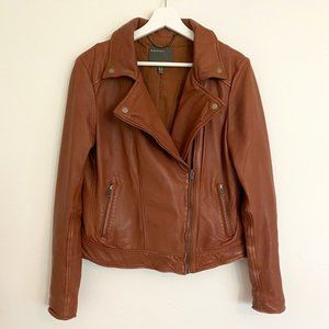 EUC brown Muubaa Sabik biker jacket / genuine leather